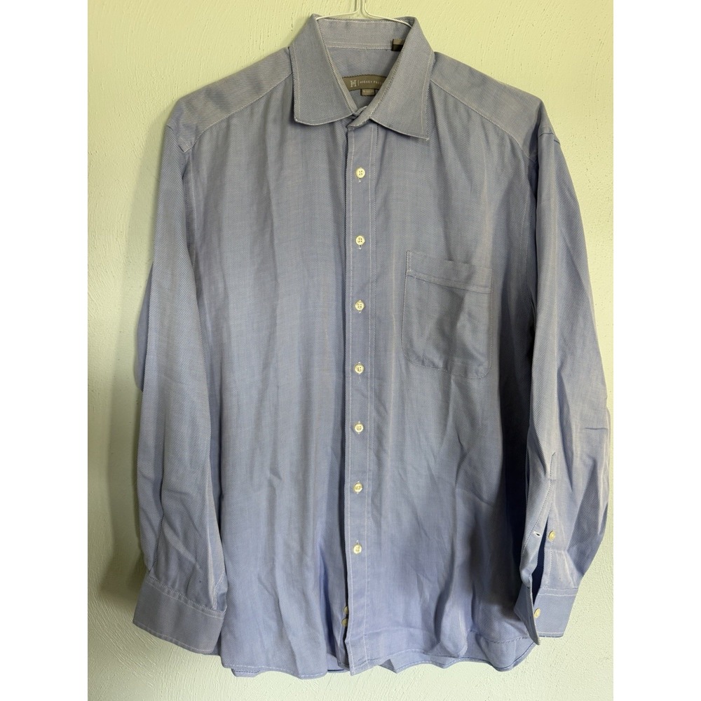 Hickey Freeman premium American heritage long-sleeve dress shirt Sz 34